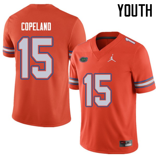 Jordan Brand Youth #15 Jacob Copeland Florida Gators College Football Jersey Orange